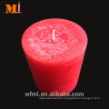 Selected Material 100% Paraffin Charming Color Pillar Candle Dark Red Wholesale Supplier